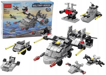 Leantoys Klocki Konstrukcyjne Helikopter 6W1 117El.