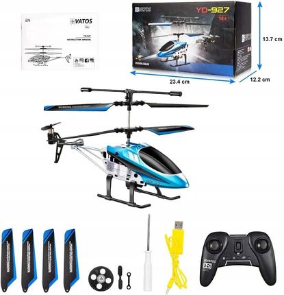 Vatos Helikopter Zdalnie Sterowany Samolot Na Pilot Led 3 Kanały 2.4G Śmigłowiec - zdjęcie 5