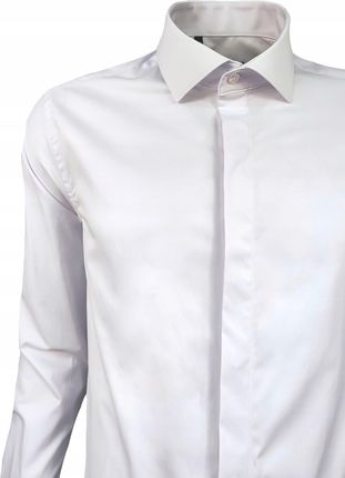 MĘSKA KOSZULA Z MANKIETAMI NA SPINKI KOŁNIERZ WŁOSKI 188/194 XL - zdjęcie 2