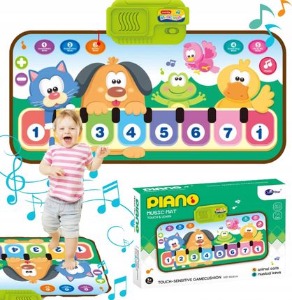 Pronice Mata Muzyczna Pianinko Edukacyjne Interaktywne Zwierzątka Odgłosy Cyferki