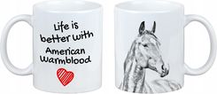 Art-Dog Warmblood Amerykański Kubek Z Koniem Ze Zdjęciem Personalizowany