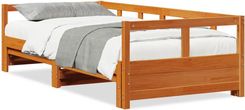 Zakito Home Sofa Łóżko Rustykalne 2-W-1 197,5x184x56cm Woskowy Brąz (ZH854957)