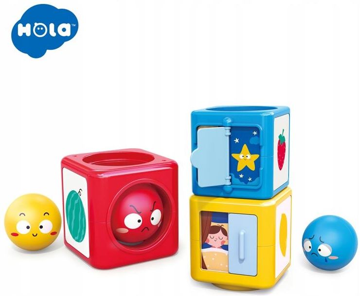 Hola Wieża Kostka Sorter Montessori Sensoryczna Edukacyjna Piramida ...