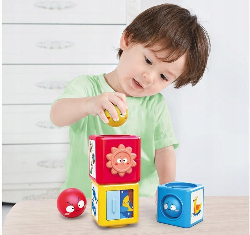 Hola Wieża Kostka Sorter Montessori Sensoryczna Edukacyjna Piramida ...