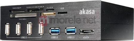 Akasa Alu 5,25" Czytnik, USB 3.0, USB 2.0, eSATA (AK-HC-05BKV2)
