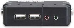Zdjęcie MANHATTAN Przełącznik KVM, 2-portowy, USB, Audio (151252) - Zakroczym