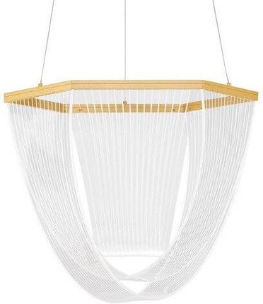 Luces Exclusivas Lampa Zwisająca Huaral Led 35W 3000K Do Salonu Siatka Złota (Le44435)