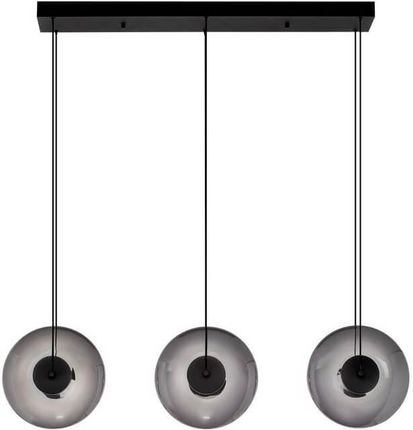 Luces Exclusivas Lampa Zwisająca Na Listwie Huacaraje Led 24W 3000K Potrójna Przydymiona Czarna (Le44828)