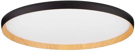 Luces Exclusivas Plafon Okrągły Do Salonu Vinamar Led 55W 27003000K Czarny Drewniany (Le44891)