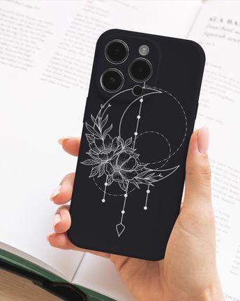 Pieceofcase Matowe Butelkowa Zieleń Xiaomi 13T Księżyc Boho - zdjęcie 3