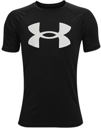 Under Armour Chłopięce Tech duże logo T-shirt z krótkim rękawem Czarny/biały (001) 10 Years