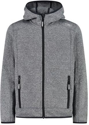 CMP - kurtka Knit-Tech dla dzieci ze stałym kapturem, Ice-Tytan-czarny, 92