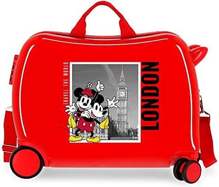 Disney Mickey y Minnie Travel The World London Walizka dziecięca Czerwony 50x39x20 cms Sztywne zapięcie szyfrowy ABS 34L 1,8 kg 4 koła Bagaż ręczny, C
