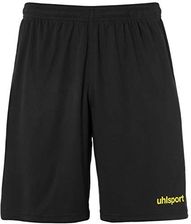 uhlsport Center Basic szorty dziecięce, uniseks, bez wszytych majtek wewnętrznych czarny czarny/limonkowy żółty 140