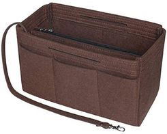 Soyizom Filcowa torebka na ramię, organizer, torba 2 w 1, torba na ramię, wkładka do torebki, organizer do torby, woreczek (kawowy, rozmiar XL