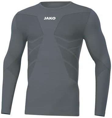 JAKO Męska koszulka funkcyjna z długim rękawem Comfort 2.0, wygodna bielizna sportowa, bezszwowa i bodyfit, męska koszulka do biegania z długim rękawe