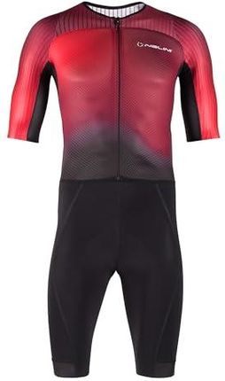 NALINI 03114301100C000.10 NOWY ERGO SUIT Męskie Body Rowerowe CZARNY/CZERWONY RUGGINE XL