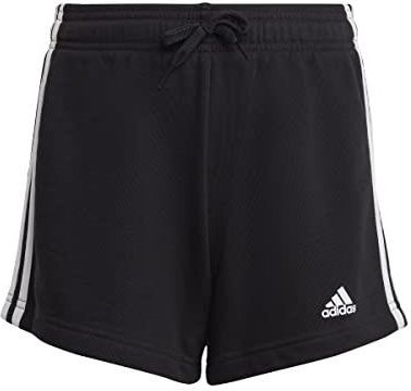 adidas Dziewczynki Essentials 3-Stripes Shorts, Black/White, 14-15 Years