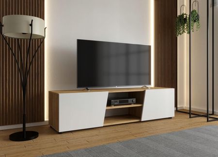 SZAFKA RTV KOMODA styl NOWOCZESNY Dąb Craft/Biel 160 cm
