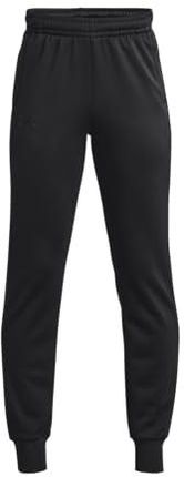 Under Armour Chłopięce spodnie dresowe z polaru, (001) Czarny/Czarny, XS