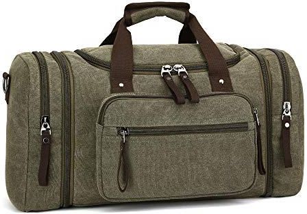 LOSMILE Duże torby podróżne, torby podróżne Holdall torba weekendowa, torba na noc.… (Zielony)