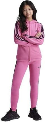 adidas Dziewczynki Essentials 3-Stripes Cotton Tights, pulse magenta/black, 13-14 Years