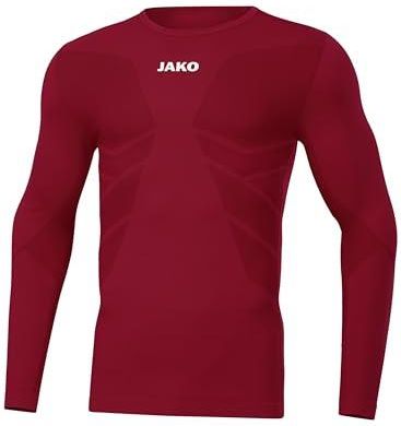 JAKO Męska koszulka funkcyjna z długim rękawem Comfort 2.0, wygodna bielizna sportowa, bezszwowa i bodyfit, męska koszulka do biegania z długim rękawe