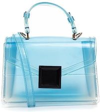 IRIA QUINTANA. Zapponeta torba mini tote, przezroczysta PVC z gradientem. 21x7x14,5 cm Kolor: Przezroczysty, Przezroczysty, Użytkowy