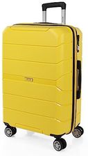 JASLEN - Walizka sztywna Średniej wielkości - PP Polypropilene Średnia walizka 65cm Hard Shell Suitcase - Lekka walizka 20kg z zamkiem szyfrowym TSA -