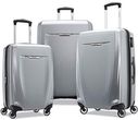 Samsonite Winfield 3 DLX bagaż twardy z kółkami obrotowymi, srebro, 3-Piece Set (20/25/28), Winfield 3 Dlx bagaż twardy z przędzarkami