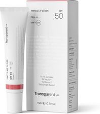 Transparent Lab - Lip Gloss Rose SPF50, Nawilżający balsam do ust, 15 ml