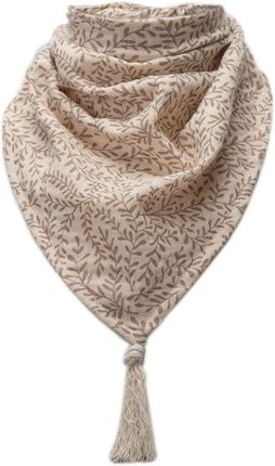 Topmark Hi Little One bandanka apaszka niemowlęca BOHO LEAF Sand Pom Pom