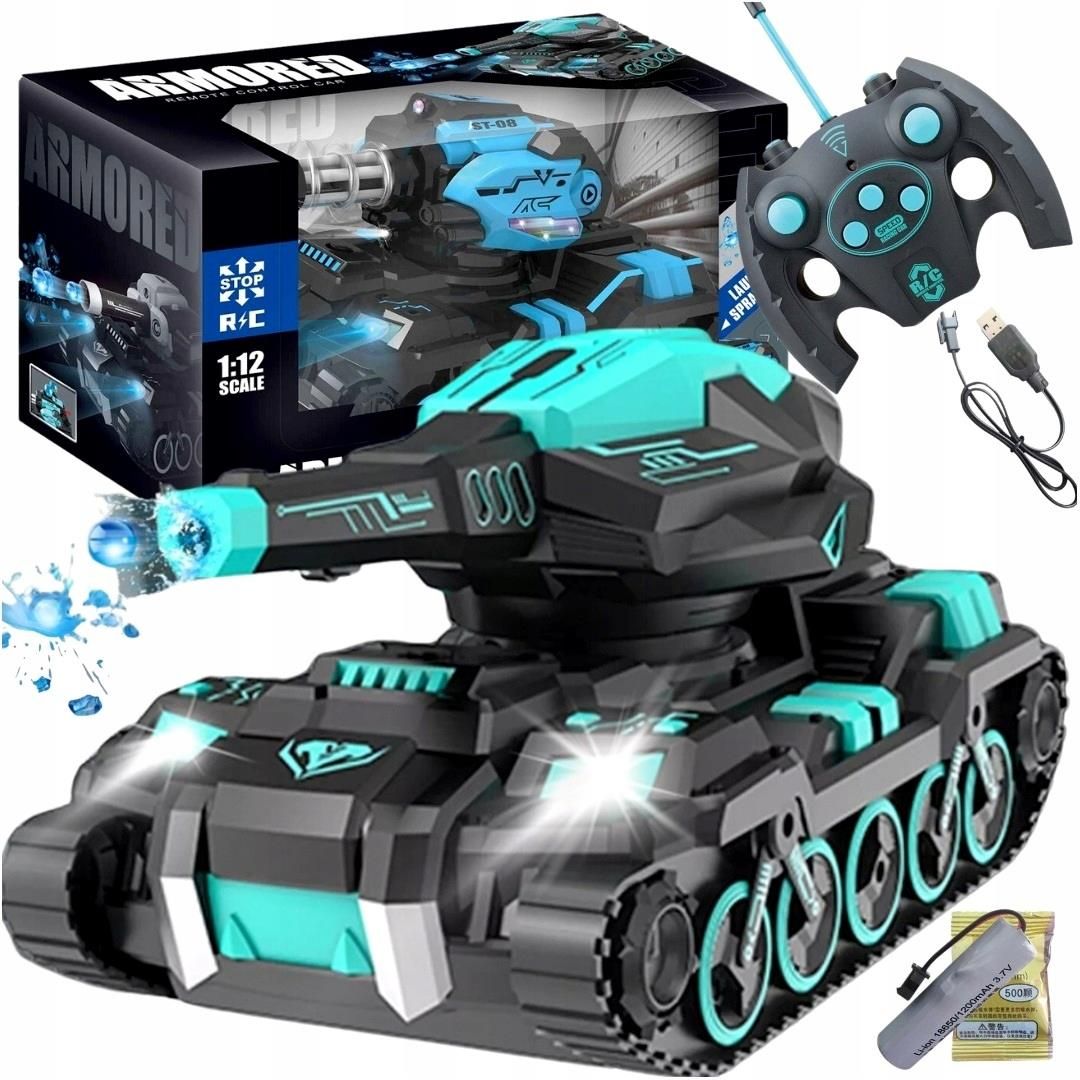 Qulki Duży Czołg Sterowany Z Armatą Na Kulki Żelowe Pilot Rc