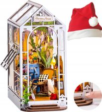 Kidino Domek Dla Lalek Drewniany Led Piętrowy Retro Model Do Złożenia Diy Meble