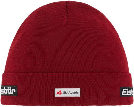 Czapka zimowa z wełną merino Eisbar Renan MU RL SKA burgundy