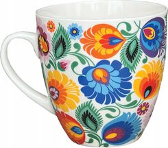 Zdjęcie Folkstar Kubek Folk Duży 1000ml Łowickie Biały (26542) - Barczewo