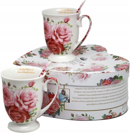 Queen Isabell Zestaw Dwóch Kubków Porcelanowych 300ml Róże (W23P1003931) - zdjęcie 3