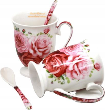 Queen Isabell Zestaw Dwóch Kubków Porcelanowych 300ml Róże (W23P1003931) - zdjęcie 4