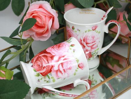 Queen Isabell Zestaw Dwóch Kubków Porcelanowych 300ml Róże (W23P1003931) - zdjęcie 6
