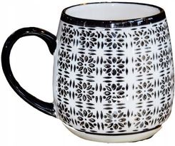 Dakls Kubek Ceramiczny Czarny Wzór 390ml (HM192004)
