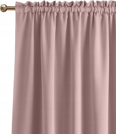 Room99 Zasłona gotowa zaciemniająca na taśmie żabki 180x250 Laurel pudrowy róż