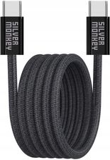 Zdjęcie Silver Monkey magnetyczny USB-C 100W 2m czarny (SMA268) - Żary