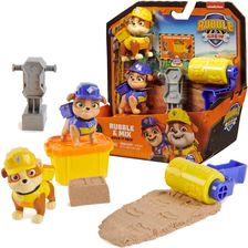Zdjęcie Spin Master Psi Patrol Zestaw do budowania Rubble&Crew Rubble i jego ekipa Piesek Rubble i Mix + Kinetic Sand + akcesoria - Krosno