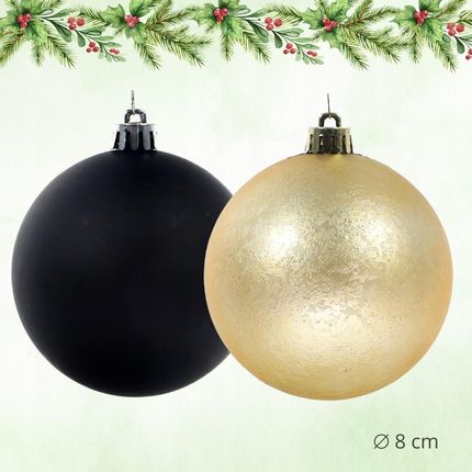 Bobimarket Bombki Choinkowe Duże 8Cm Plastikowe Bombka 9Szt. Zestaw Bombek Choinkowych (B69967) - zdjęcie 3