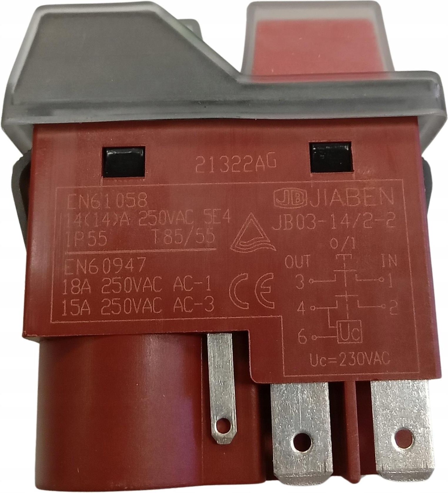 Włącznik 0 1 4-PINY EN61058 Rozdrabniacza GTR2545 Lider