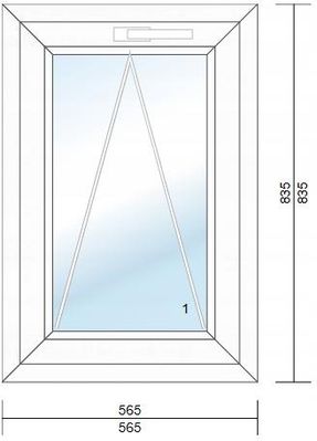 Dobreokna24 Okno Pcv Standard 565x835mm Uchylne Antracyt 2-Szybowe - zdjęcie 3