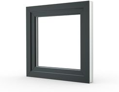 Dobreokna24 Okno Pcv Standard 865x835mm Ru Antracyt 3-Szybowe
