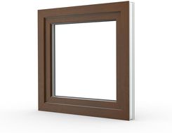 Veka Okno Pcv 865x835mm Ru Złoty Dąb 3-Szybowe