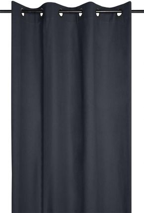 Zasłona gotowa Duo 135x240 cm antracytowy bawełna na przelotkach kółka Boho