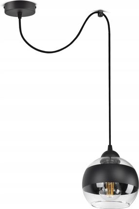 Luxolar Lampa Wisząca Sufitowa Pająk Czarna Szklana Kula Black Belt S1 Led E27 (504S1)